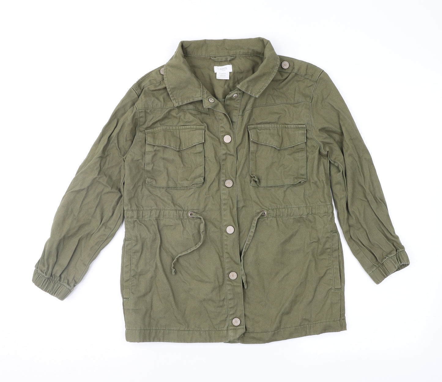 MNG Girls Green   Military Jacket Jacket Size 9 Years