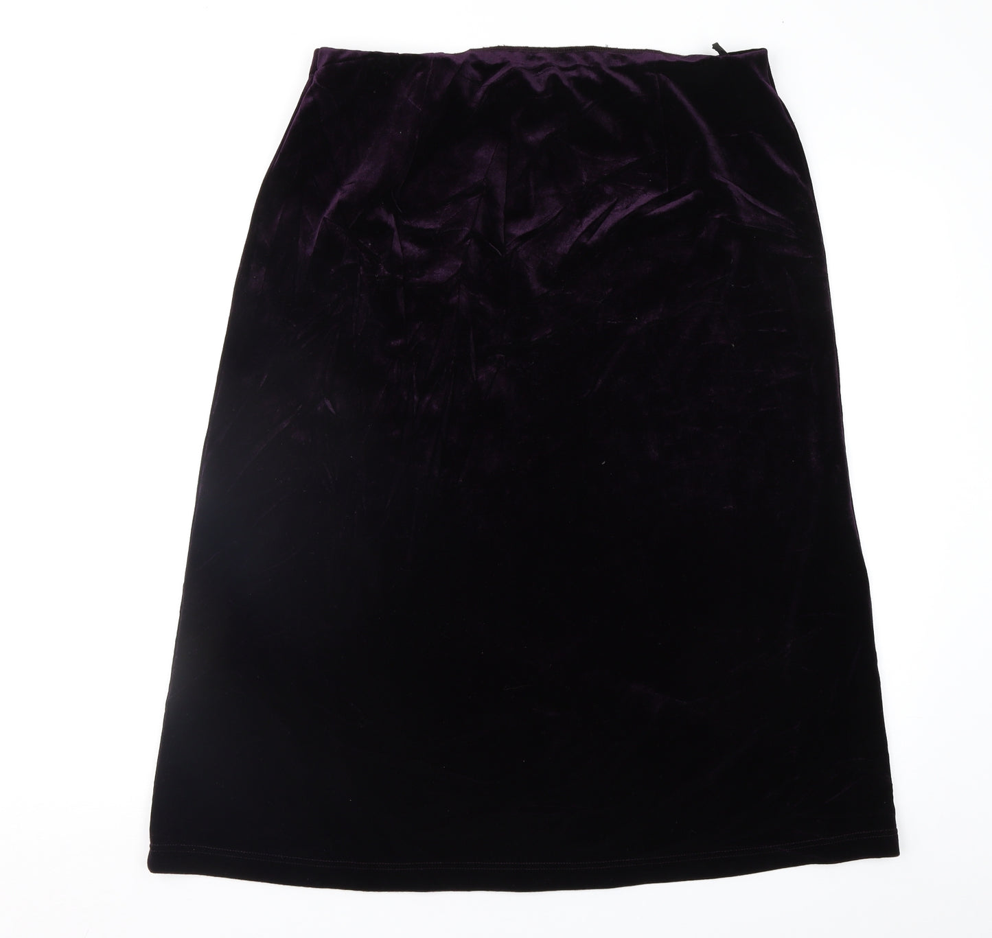 EWM Womens Purple  Velour A-Line Skirt Size 18