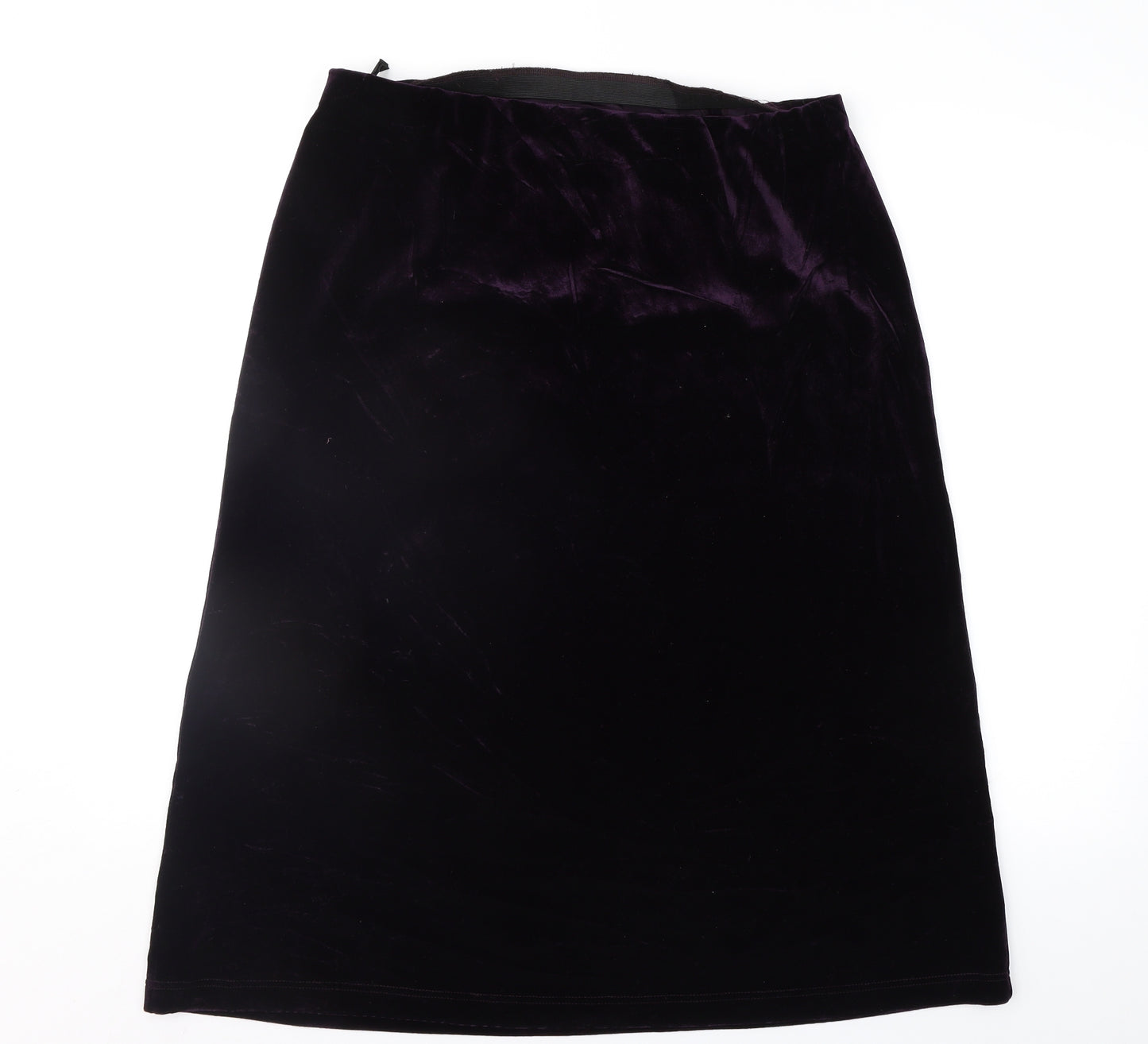 EWM Womens Purple  Velour A-Line Skirt Size 18