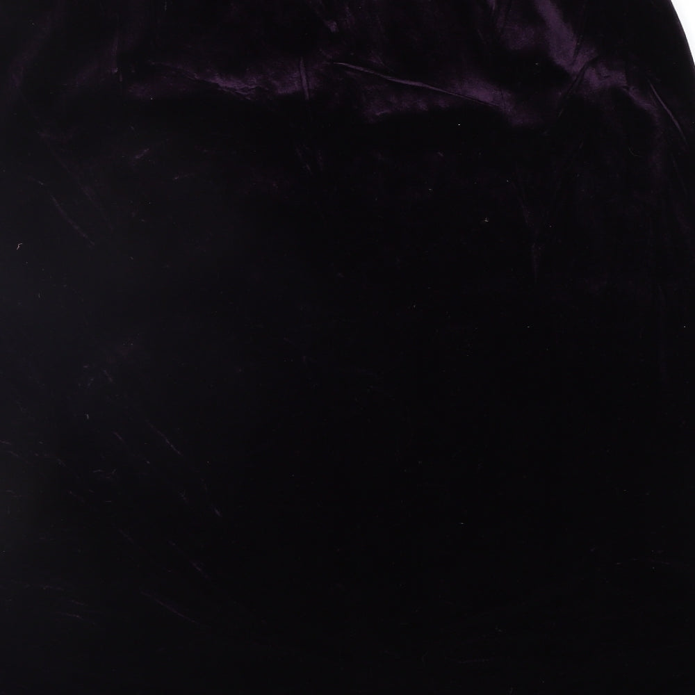 EWM Womens Purple  Velour A-Line Skirt Size 18