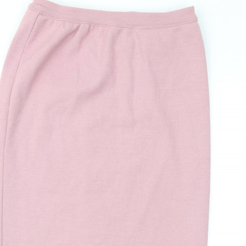 LUCIA Womens Pink  Knit Straight & Pencil Skirt Size 12