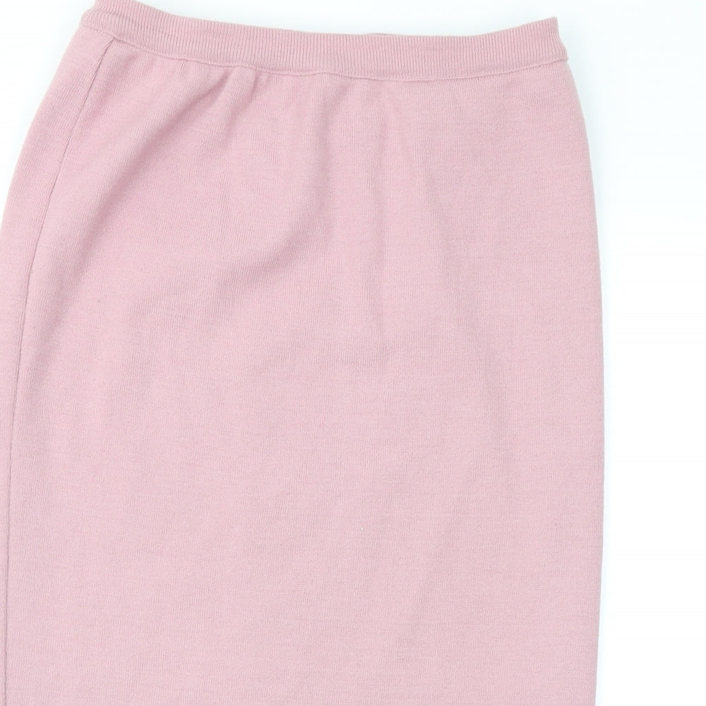 LUCIA Womens Pink  Knit Straight & Pencil Skirt Size 12