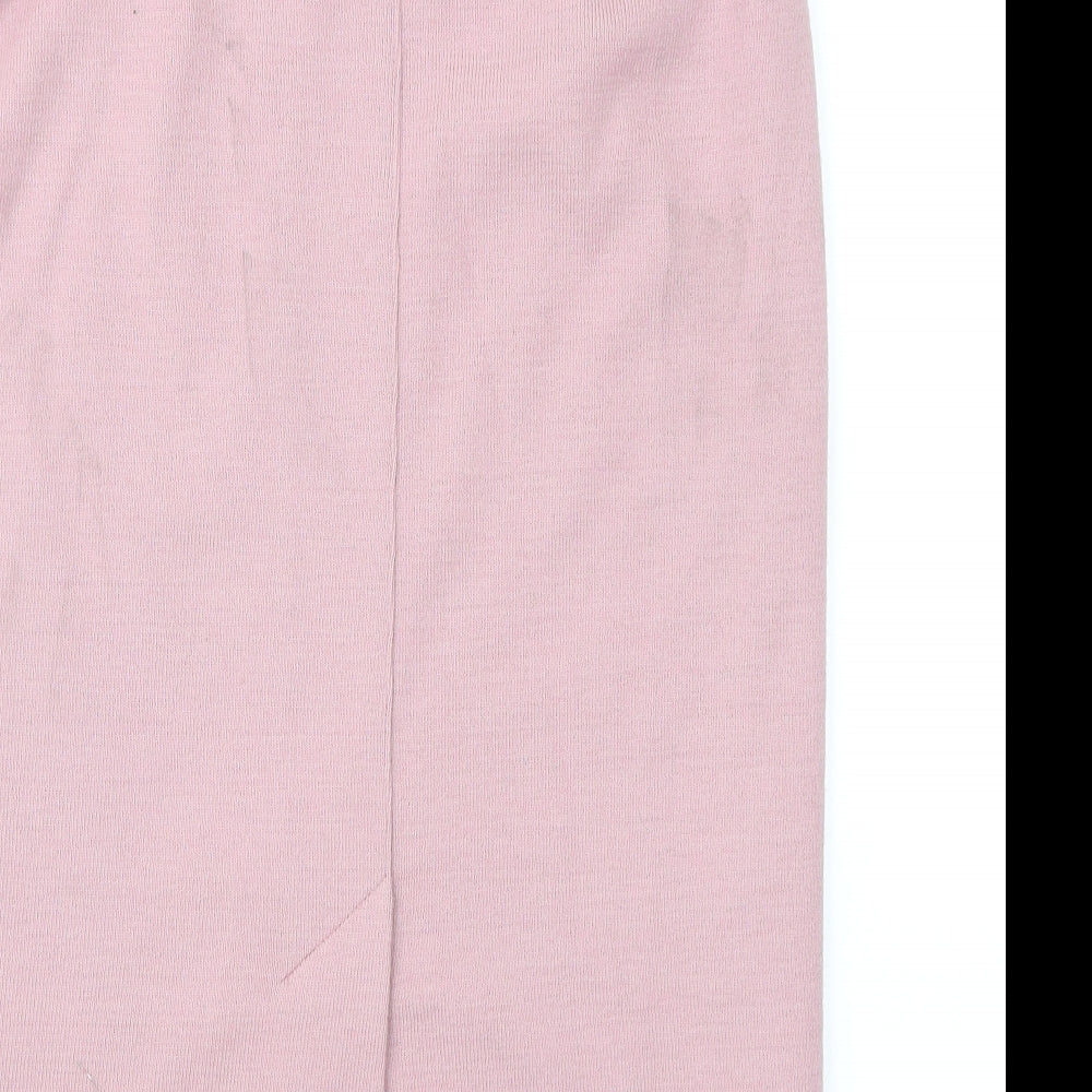 LUCIA Womens Pink  Knit Straight & Pencil Skirt Size 12