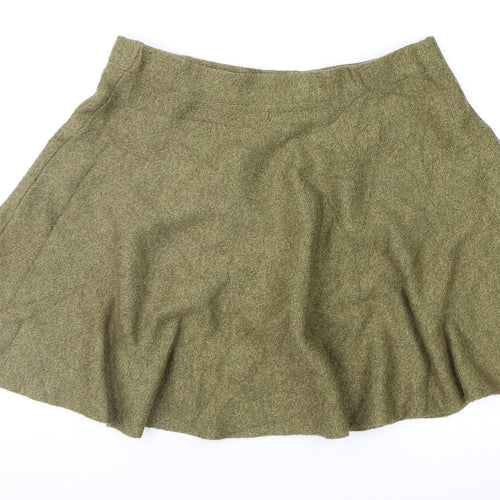 Atmosphere Womens Green  Knit Flare Skirt Size 10