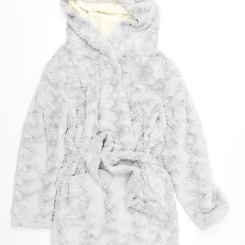 Topshop Womens Grey Geometric   Robe Size M