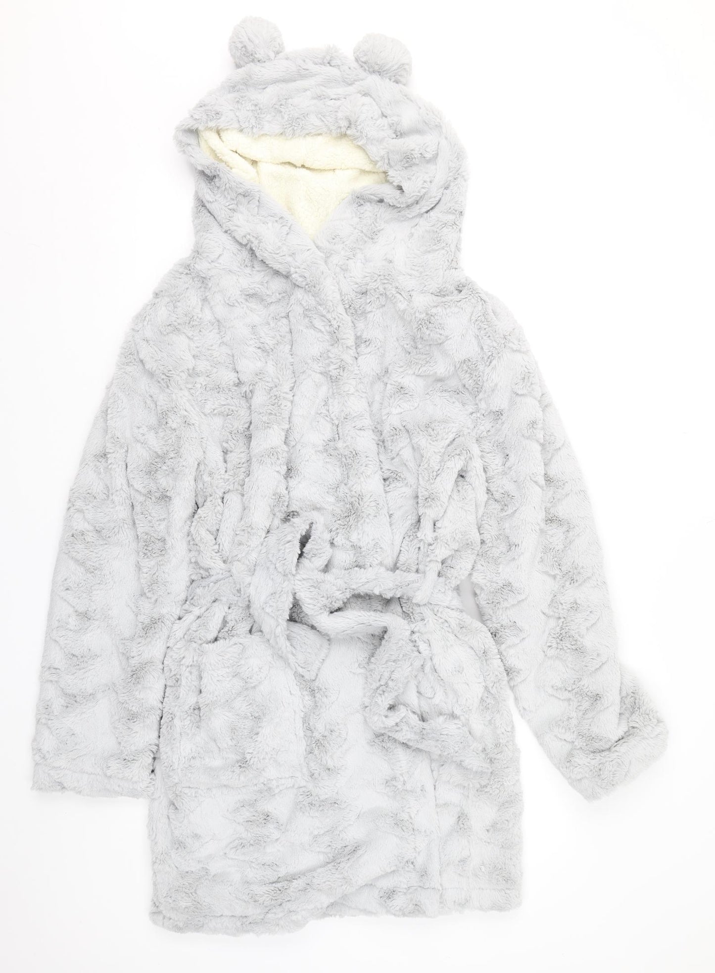 Topshop Womens Grey Geometric   Robe Size M