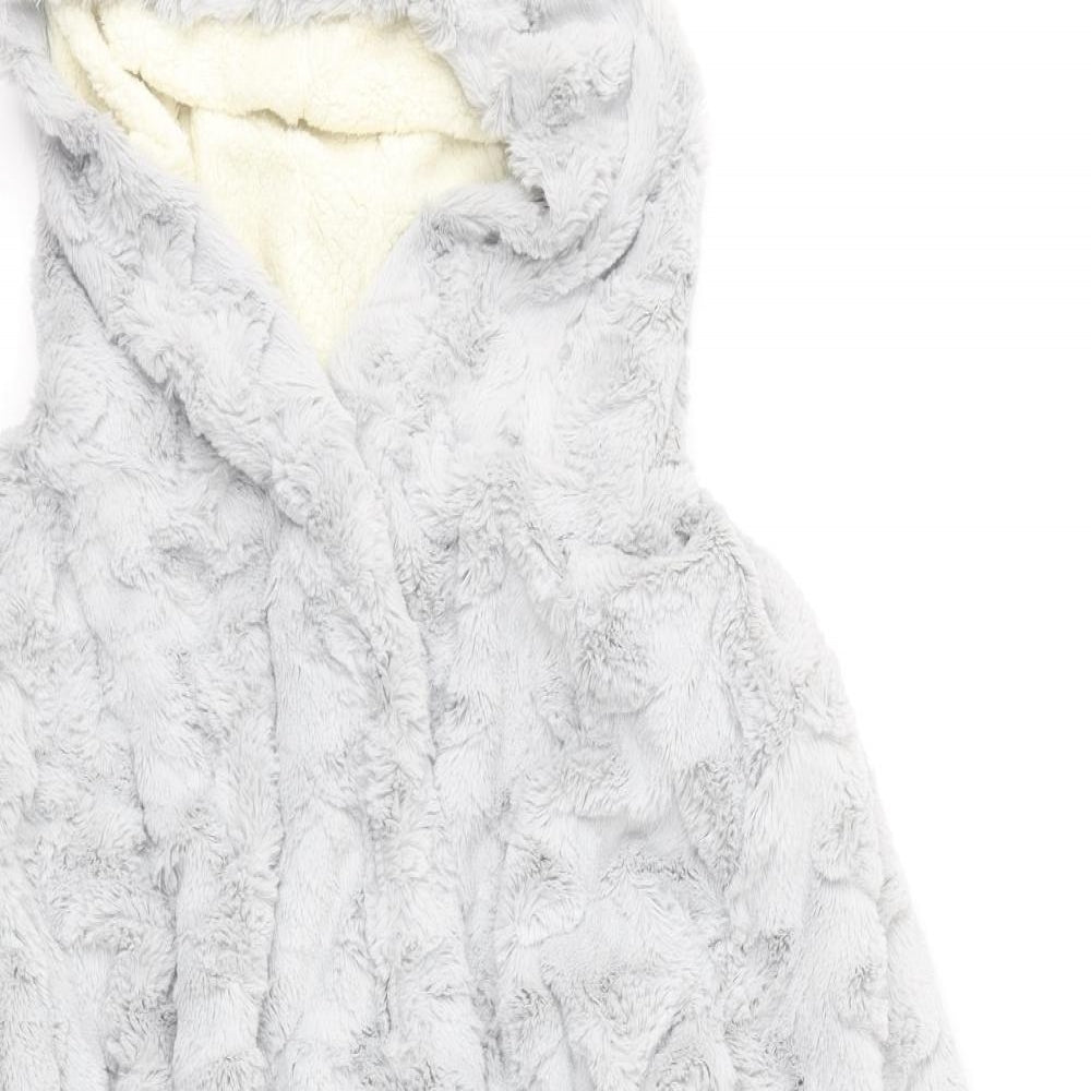 Topshop Womens Grey Geometric   Robe Size M
