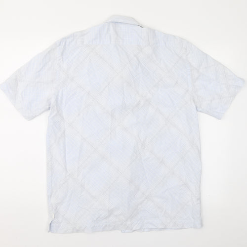 NEXT Mens Blue Geometric   Button-Up Size M