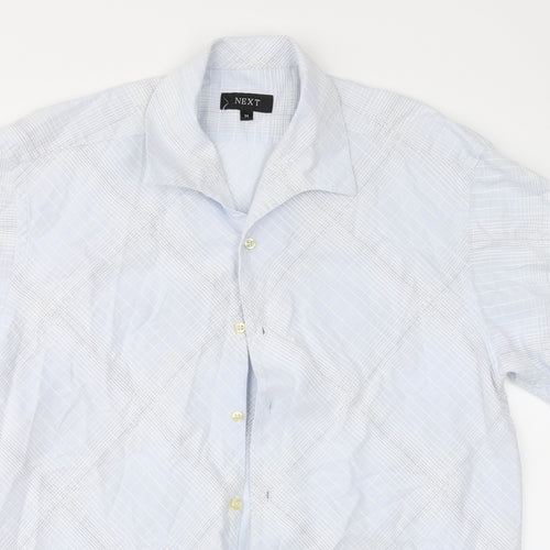 NEXT Mens Blue Geometric   Button-Up Size M
