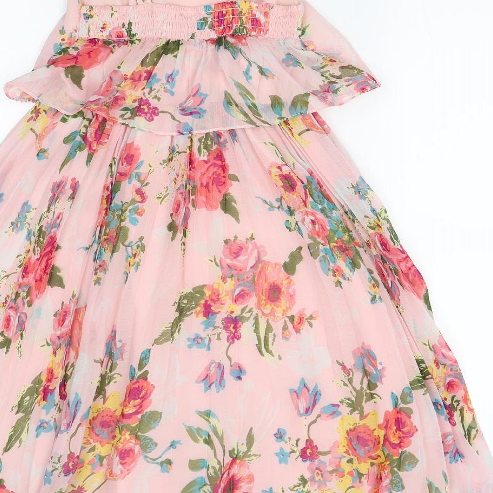 Monsoon Girls Pink   Fit & Flare  Size 4 Years