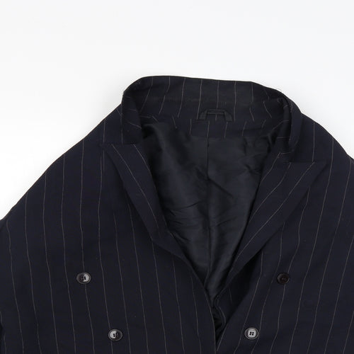 Debenhams Womens Blue Striped  Jacket Blazer Size 14