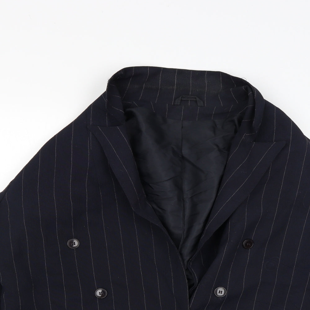 Debenhams Womens Blue Striped  Jacket Blazer Size 14