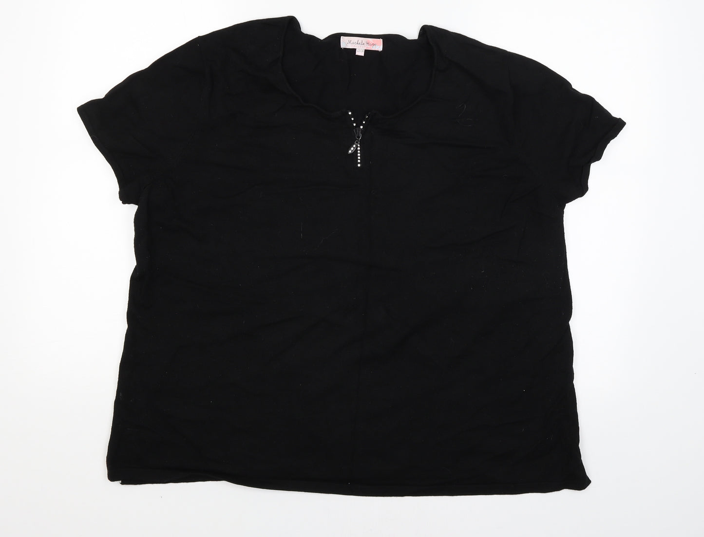 Michelle hope Womens Black   Basic Blouse Size 22
