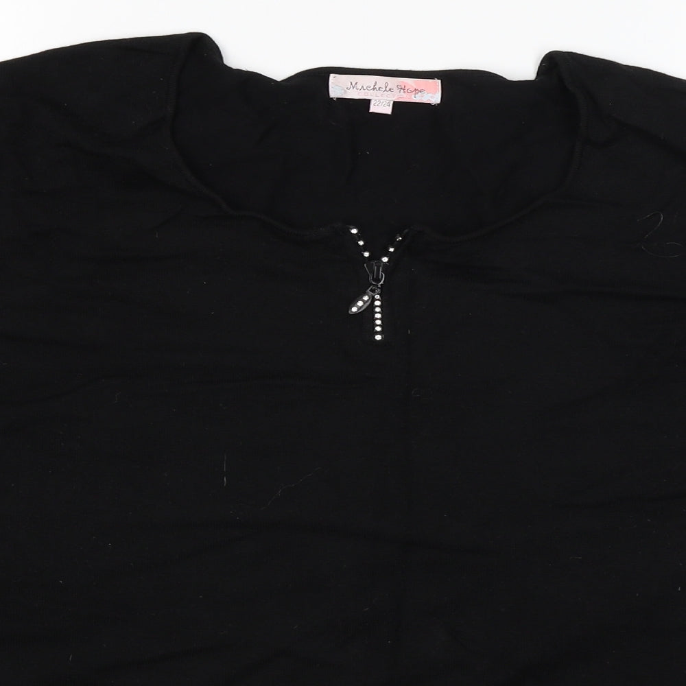 Michelle hope Womens Black   Basic Blouse Size 22