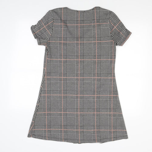 New Look Womens Grey Check  A-Line  Size 14