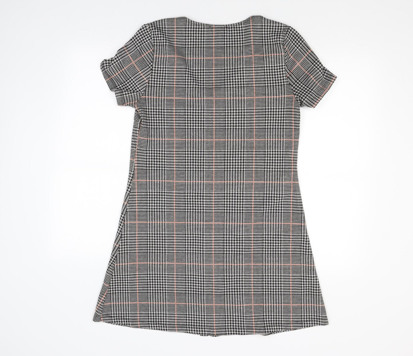 New Look Womens Grey Check  A-Line  Size 14