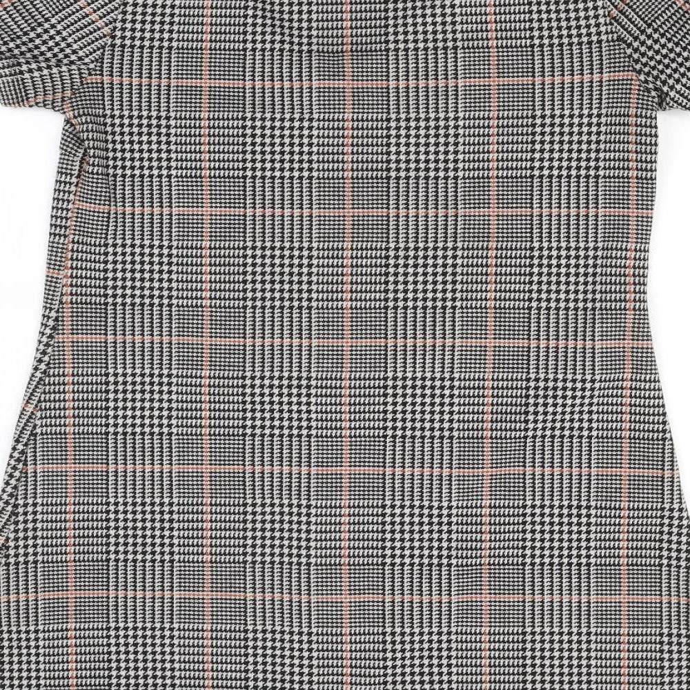 New Look Womens Grey Check  A-Line  Size 14