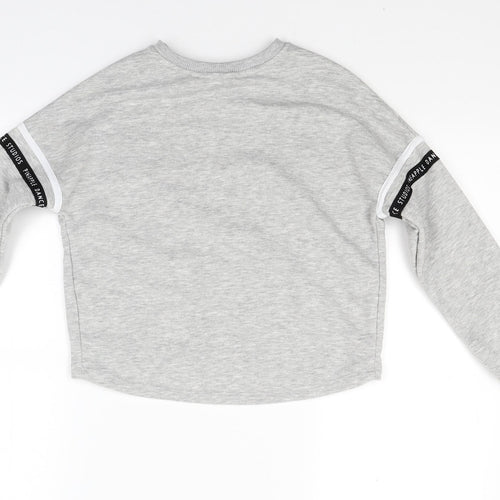 Primark Girls Grey  Jersey Pullover Sweatshirt Size 9-10 Years  - Dance Wear