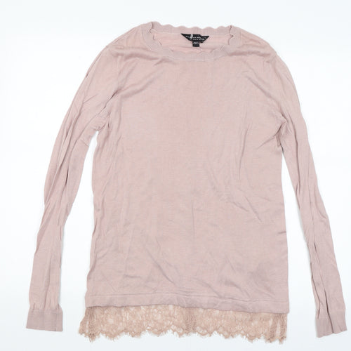 Dorothy Perkins Womens Pink  Knit Pullover Jumper Size 12
