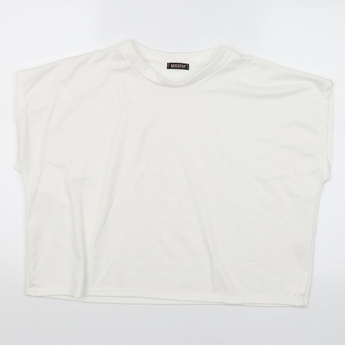 Mishap Womens White   Basic T-Shirt Size L