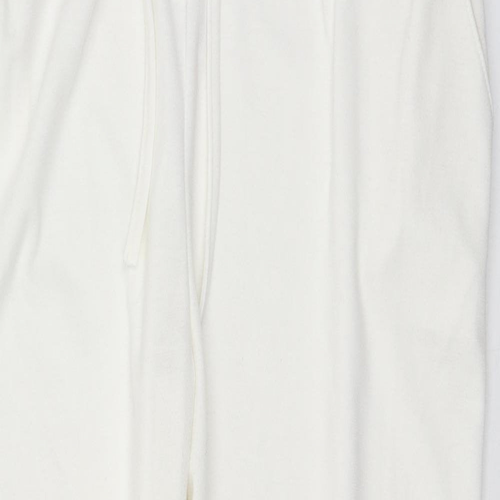 Misshap Womens White   Jogger Trousers Size L L21.5 in