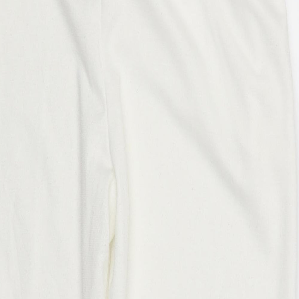 Misshap Womens White   Jogger Trousers Size L L21.5 in