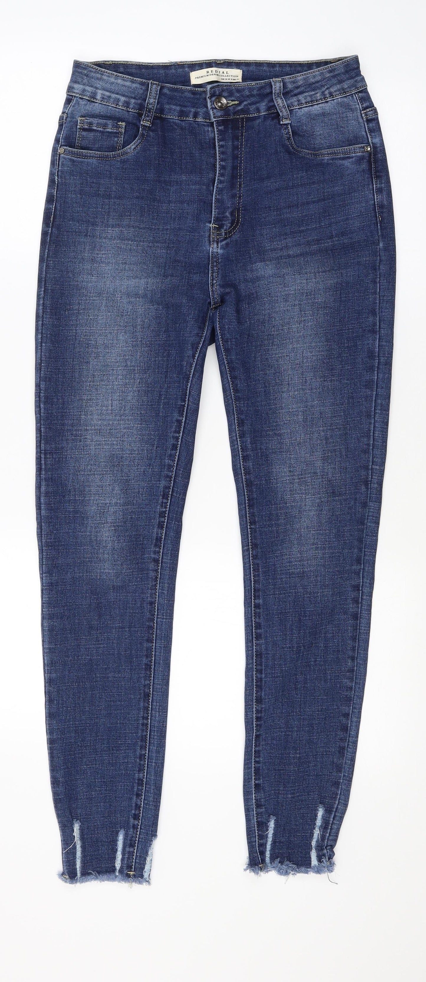 Redial Womens Blue  Denim Skinny Jeans Size 10 L25 in
