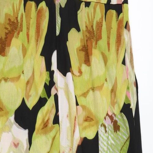 Papaya Womens Green Floral  Trousers One-Piece Size 12 L28 in
