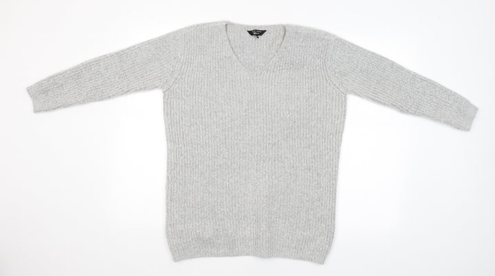 New Look Girls Grey  Knit Tunic Jumper Size 12-13 Years