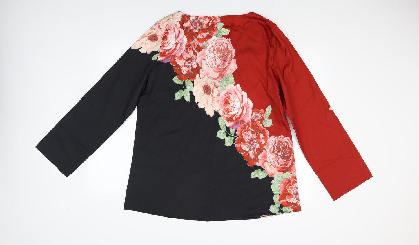 Preworn Womens Red Floral  Tunic Blouse Size 4XL