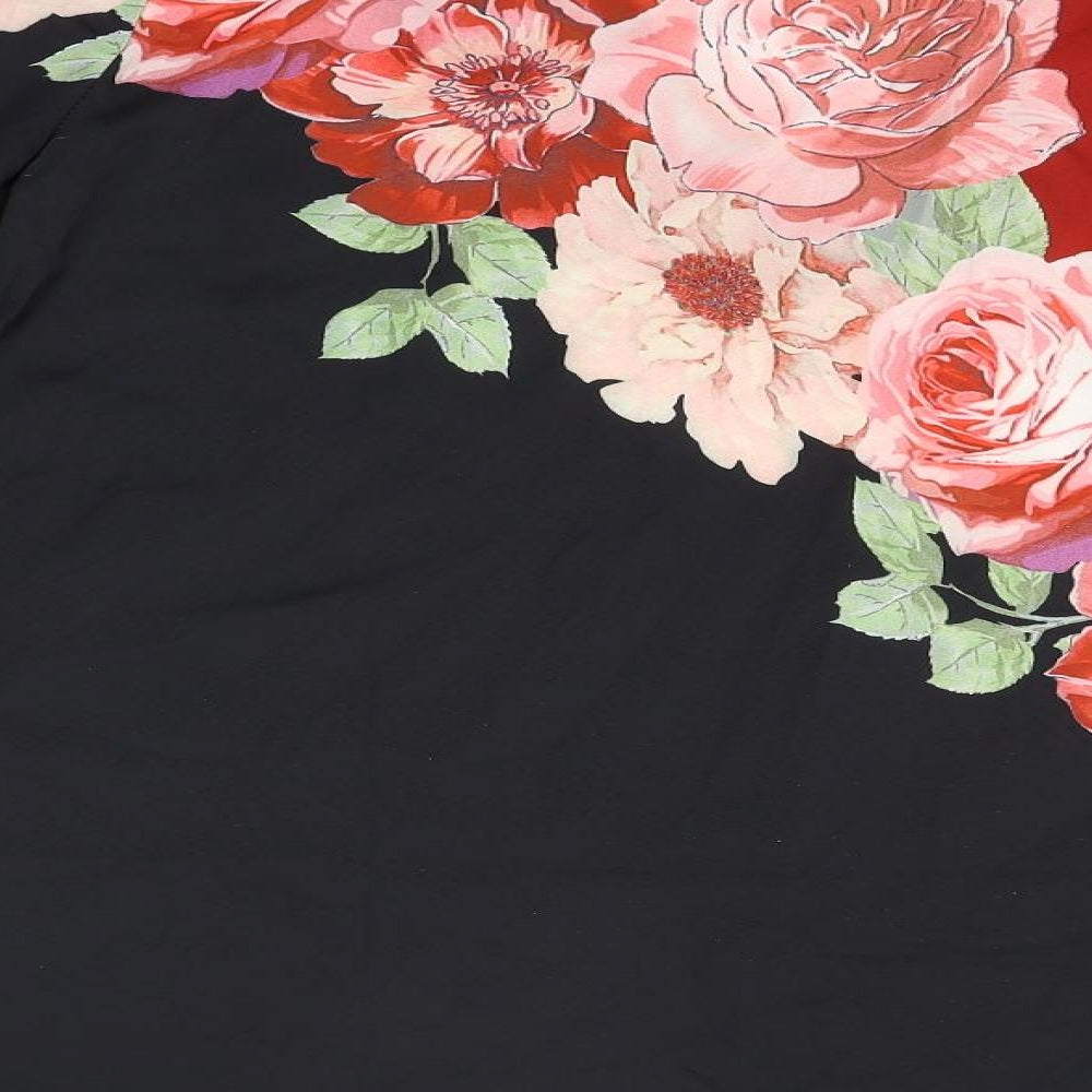 Preworn Womens Red Floral  Tunic Blouse Size 4XL