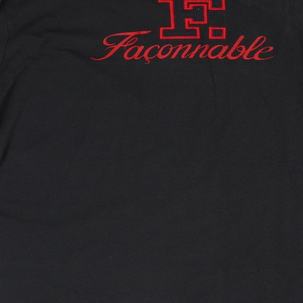 Faconable Mens Black    Polo Size M