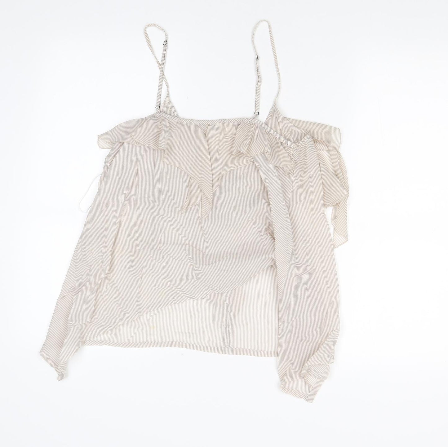 New Look Womens Beige Striped  Camisole Blouse Size 12