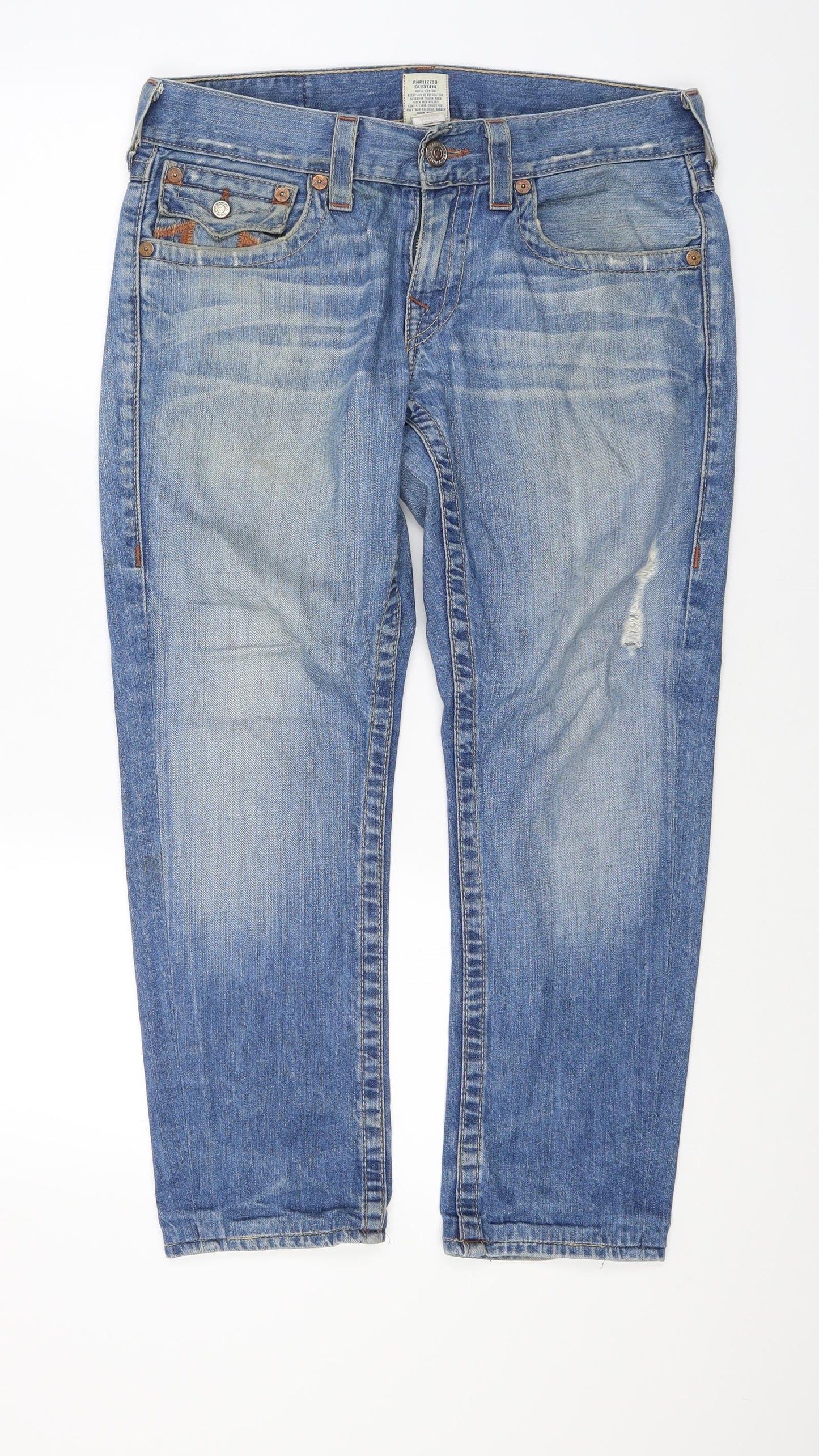 True reflection Womens Blue  Denim Cropped Jeans Size 12 L24 in