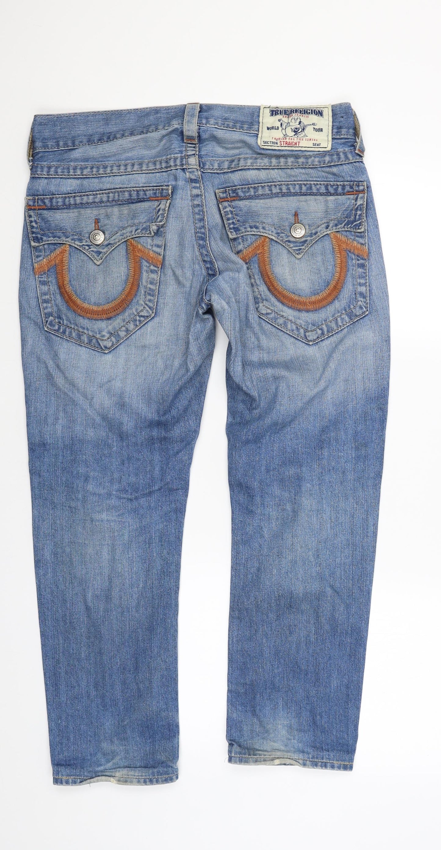 True reflection Womens Blue  Denim Cropped Jeans Size 12 L24 in