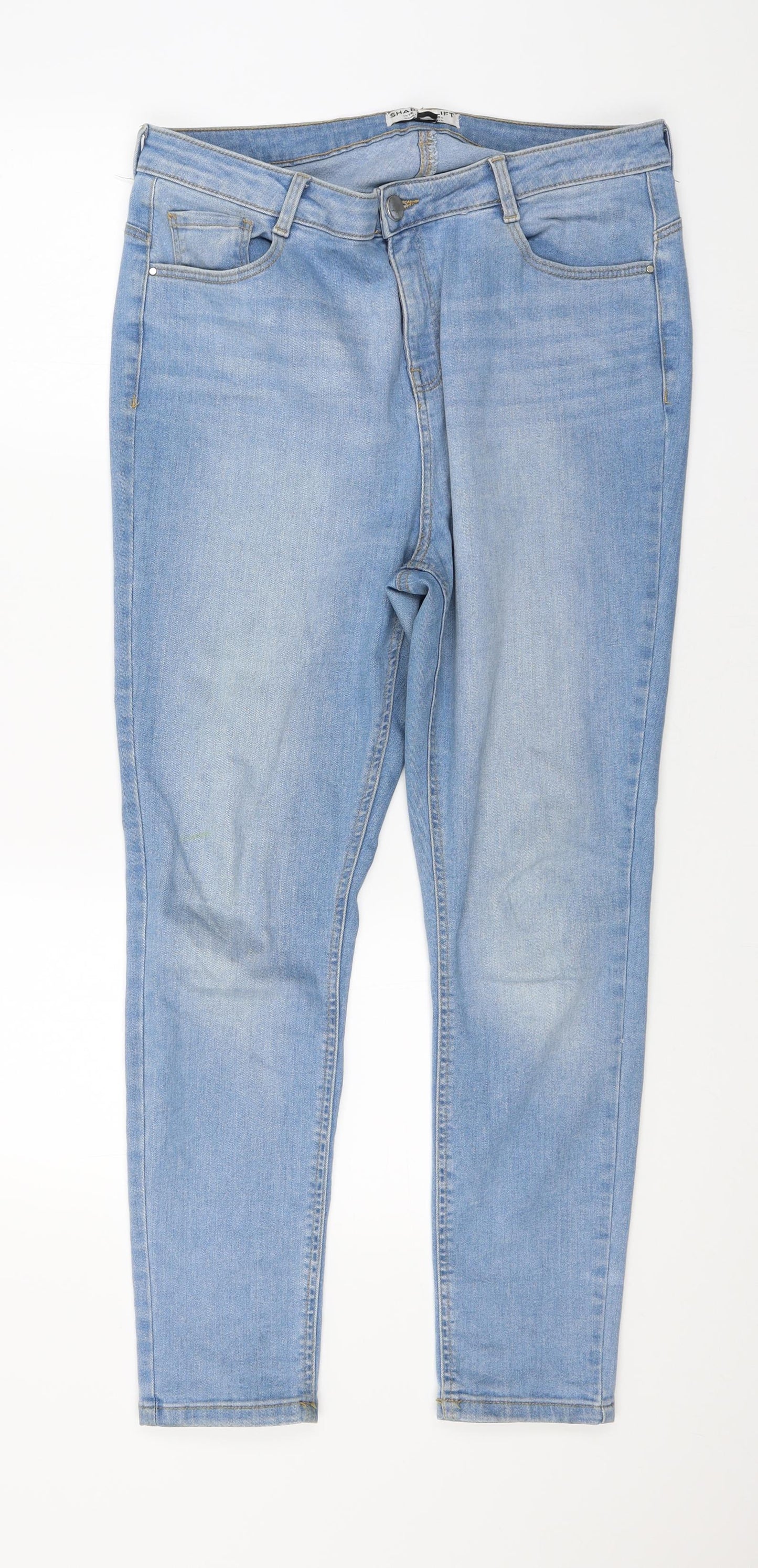 Dorothy Perkins Womens Blue  Denim Skinny Jeans Size 12 L27 in