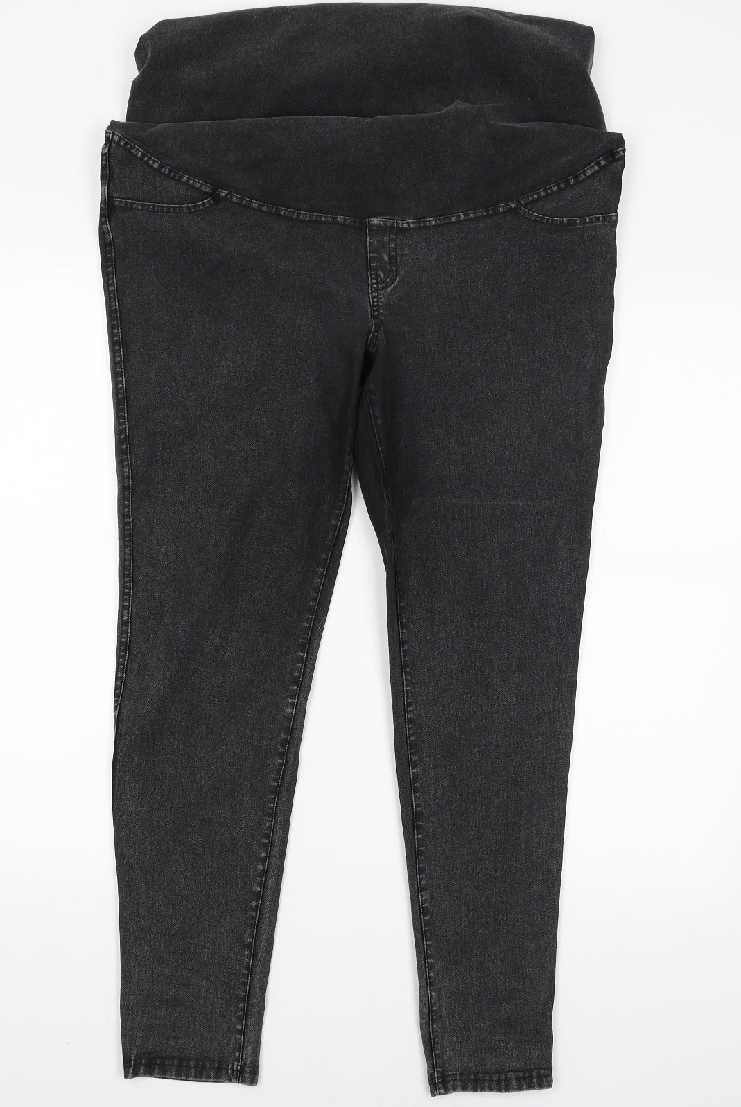 H&M Womens Black  Denim Jegging Jeans Size L L26 in