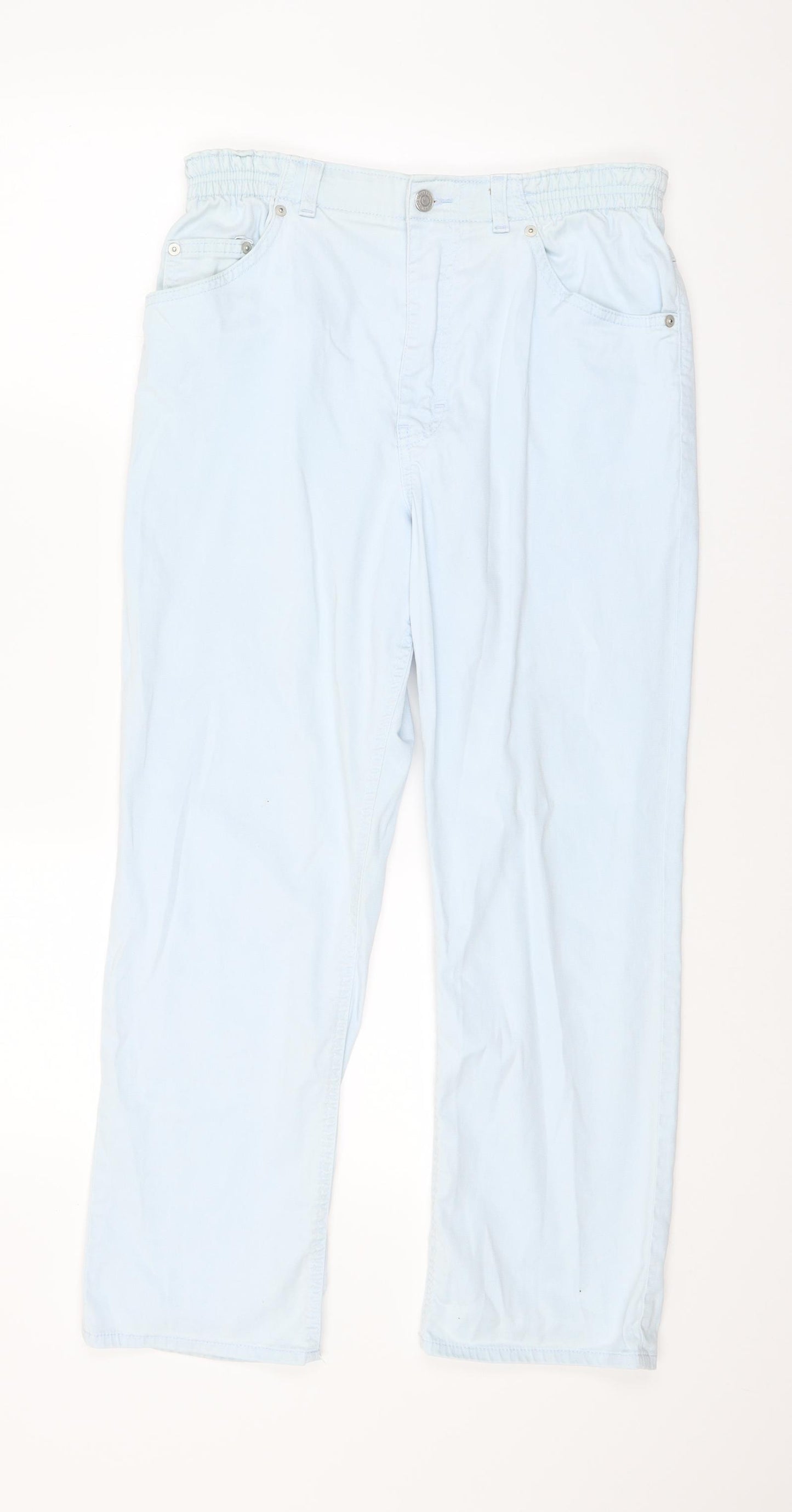 Marks and Spencer Womens Blue  Denim Straight Jeans Size 10 L24 in