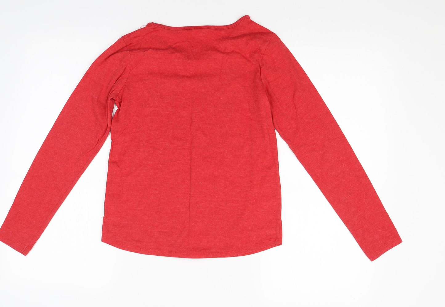 George Girls Red  Rayon Basic T-Shirt Size 10 Years  - Tatty teddy