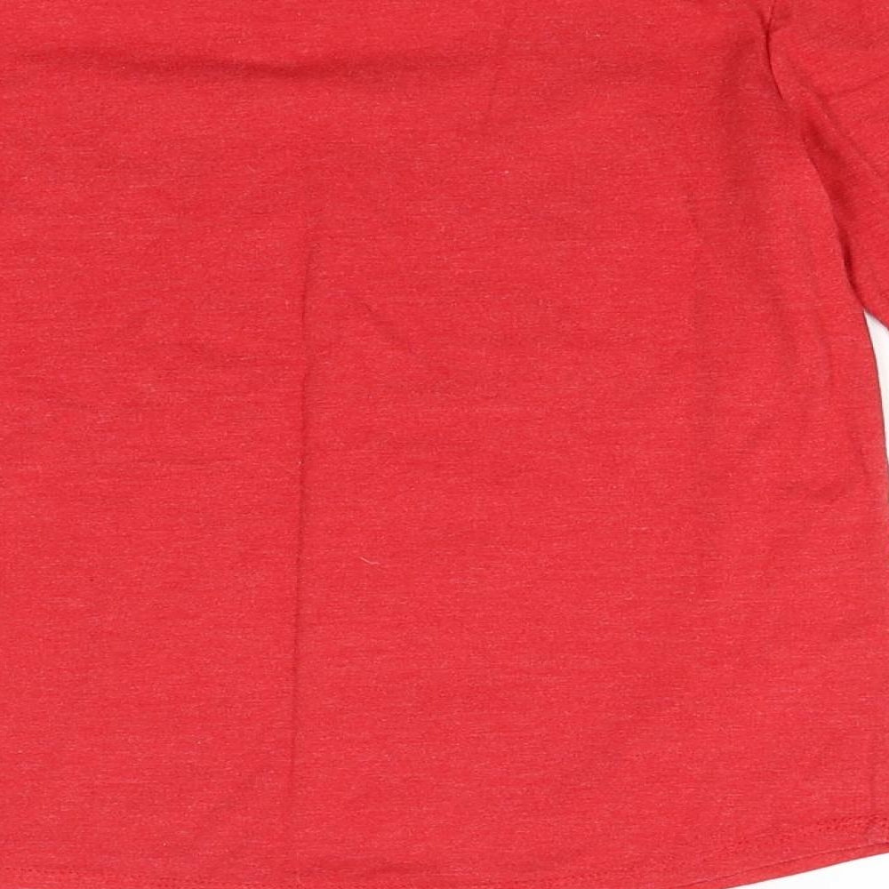 George Girls Red  Rayon Basic T-Shirt Size 10 Years  - Tatty teddy
