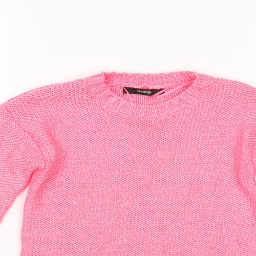 George Girls Red   Pullover Jumper Size 8-9 Years