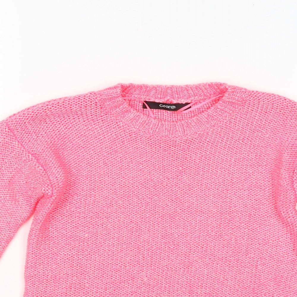 George Girls Red   Pullover Jumper Size 8-9 Years