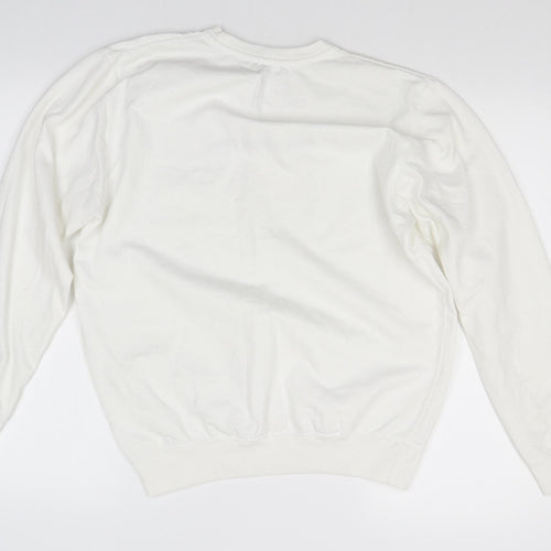 PRETTYLITTLETHING Womens White   Pullover Sweatshirt Size 10