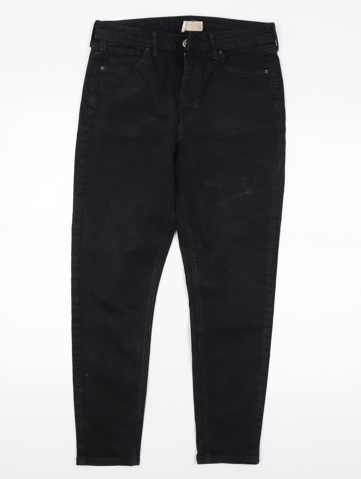 Top shop Womens Black  Denim Skinny Jeans Size 10 L24 in