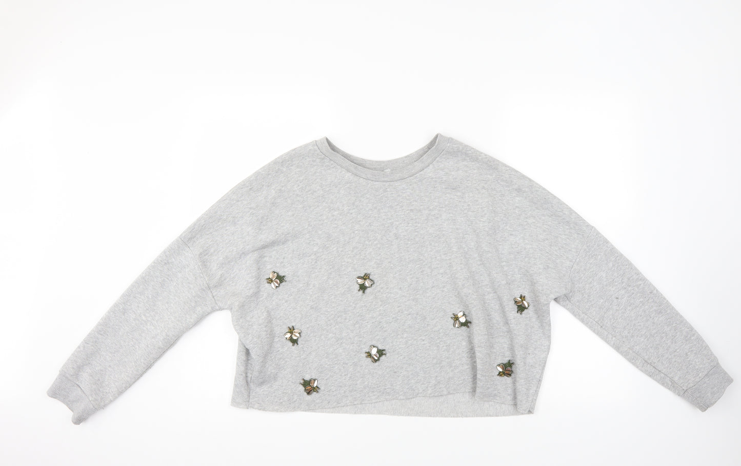 Primark Womens Grey  Jersey Pullover Sweatshirt Size 10