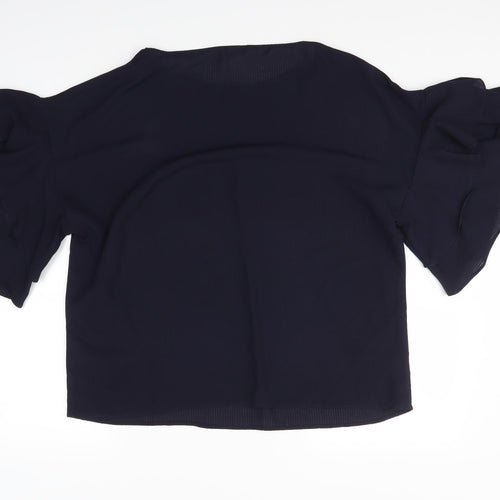 H&M Womens Blue   Basic Blouse Size 14