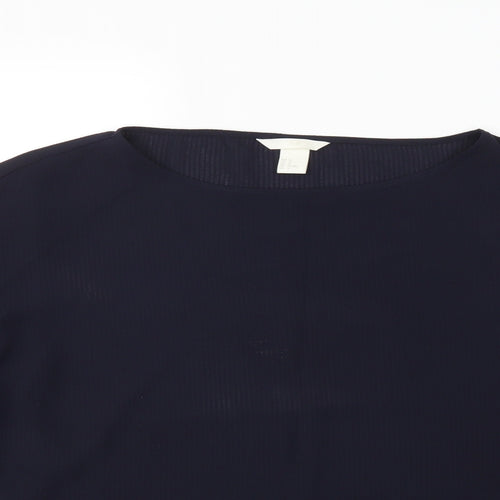 H&M Womens Blue   Basic Blouse Size 14