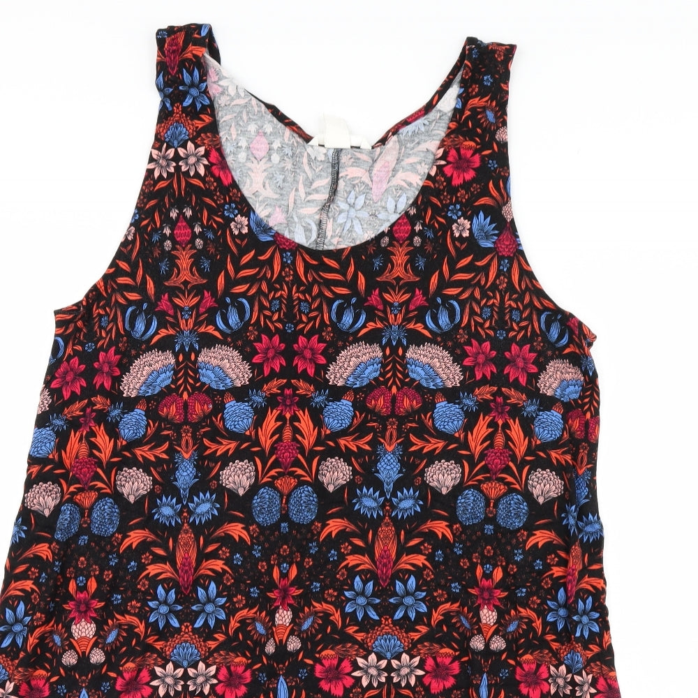 H&M Womens Black Floral  Fit & Flare  Size XL