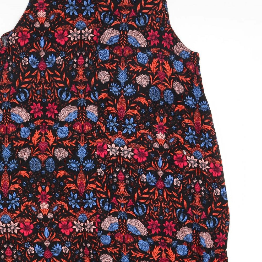 H&M Womens Black Floral  Fit & Flare  Size XL