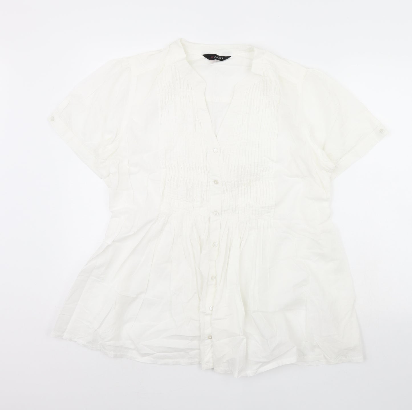 Yours Womens White   Basic Blouse Size 22
